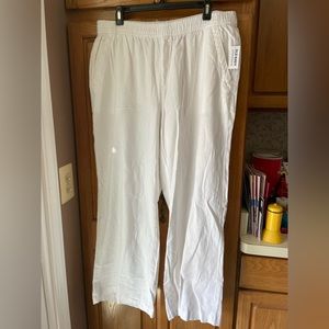 Old Navy NWT white linen pants